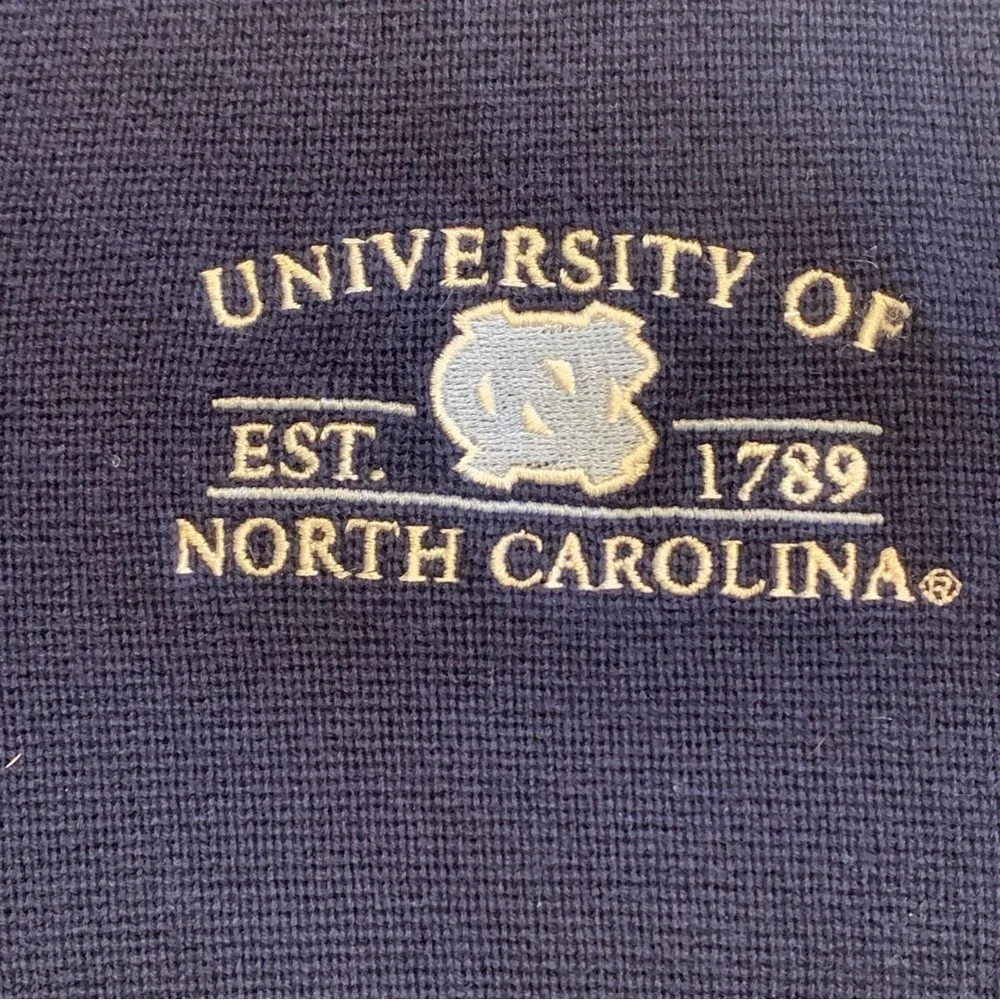 Vantage UNC University Of North Carolina Sweater Vest Navy Blue XL